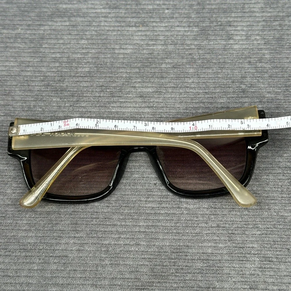 Cole Haan Y2K Sunglasses Black Square Frame Champagne Arms C6121 51-18-144